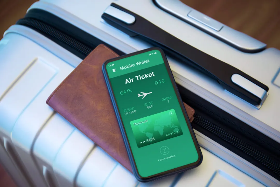 E-ticket on phone