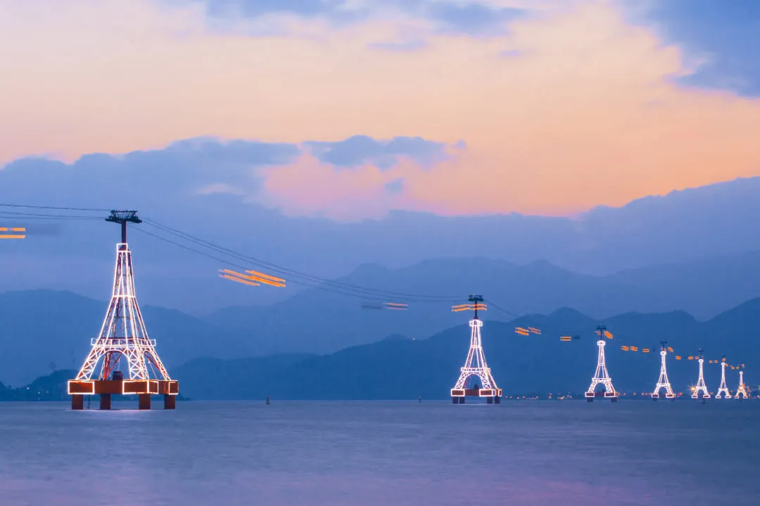 Cable car over the sea