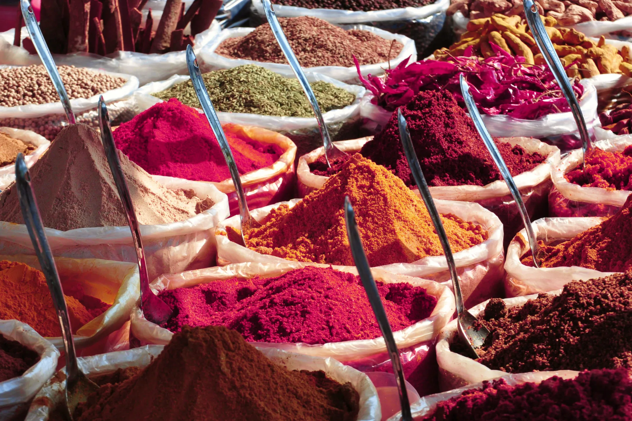 Indian spices at the market