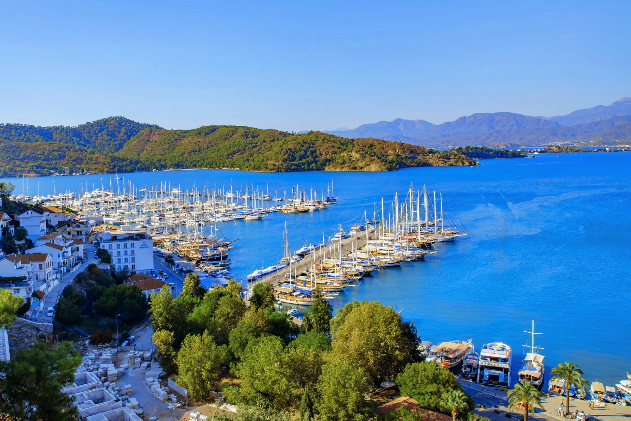Sailboats at the pier