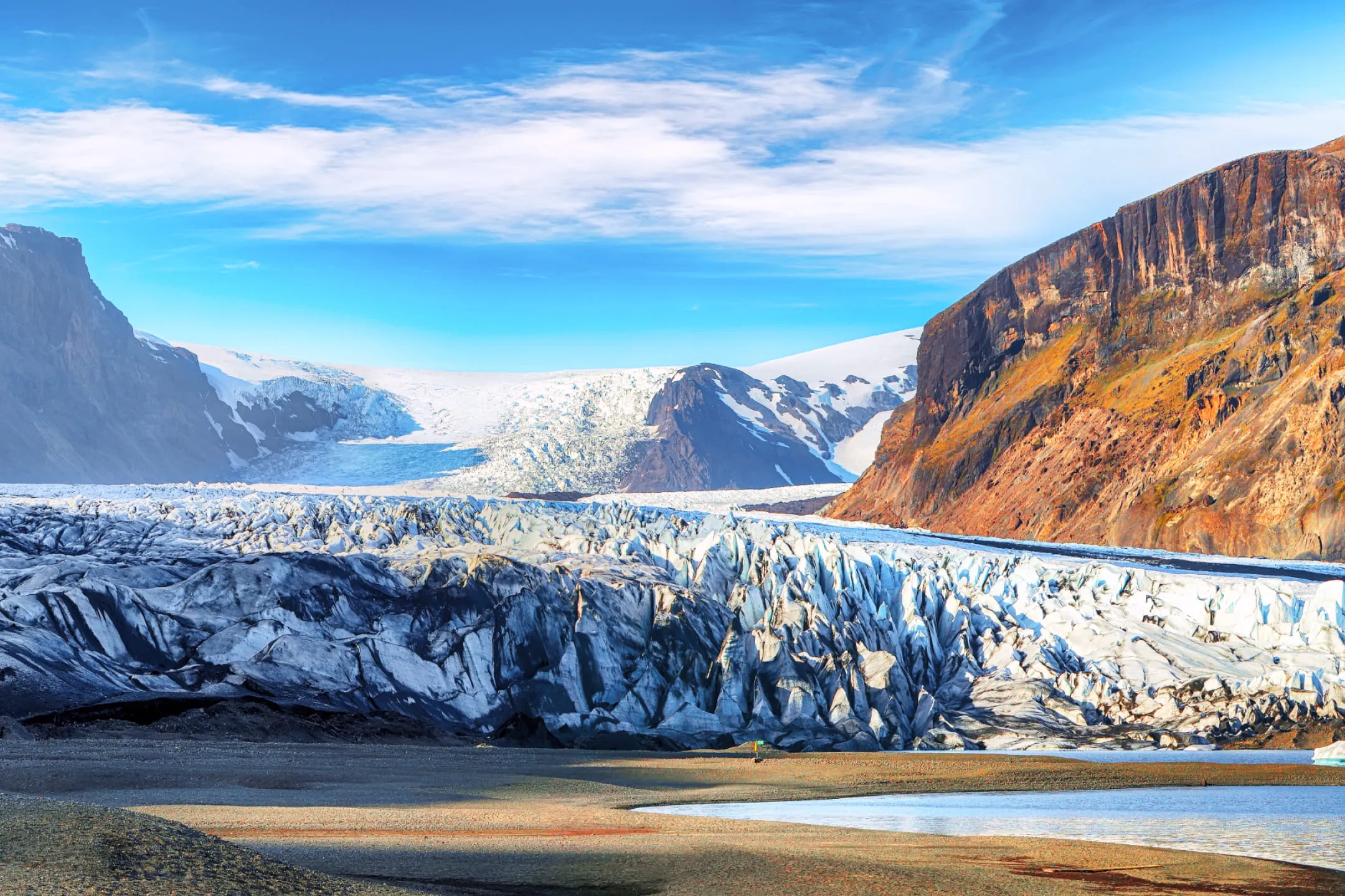 Snow-white glacier