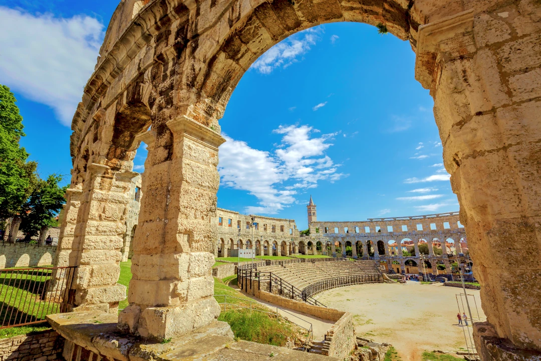 Brick arch of an amphitheater