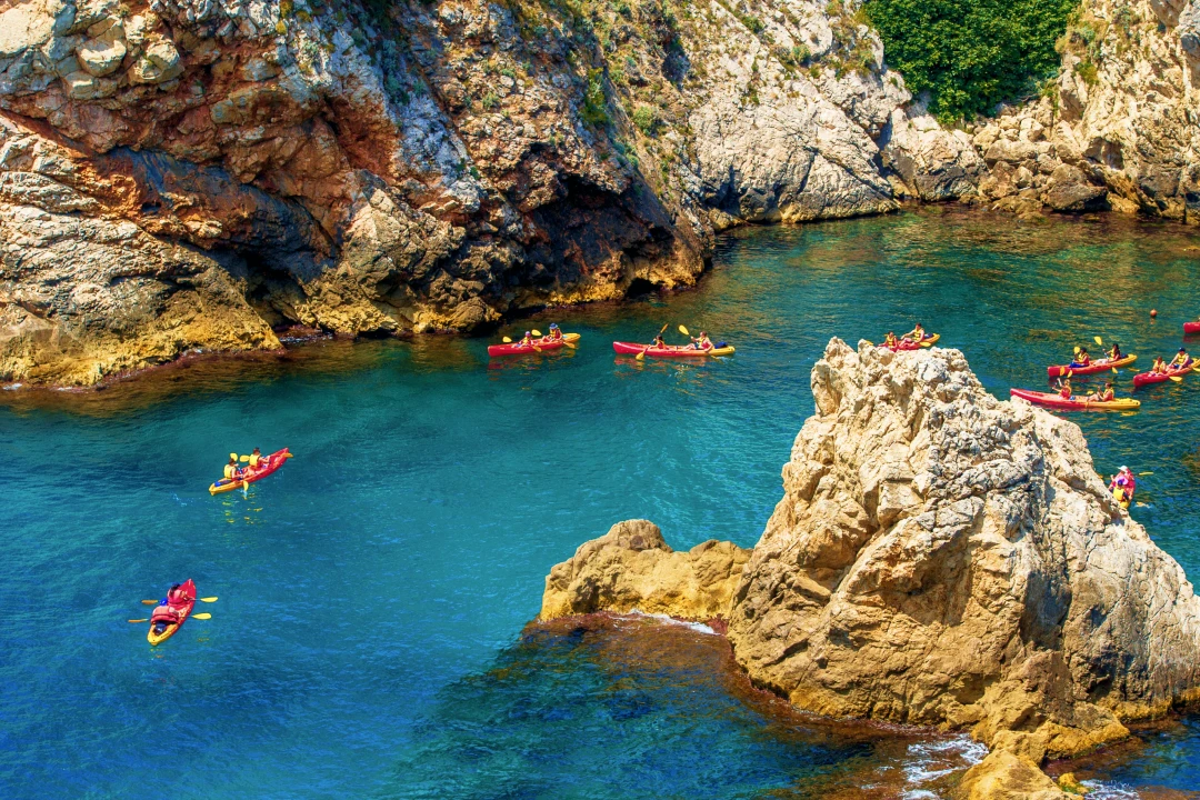 People in a canoe in Croatia