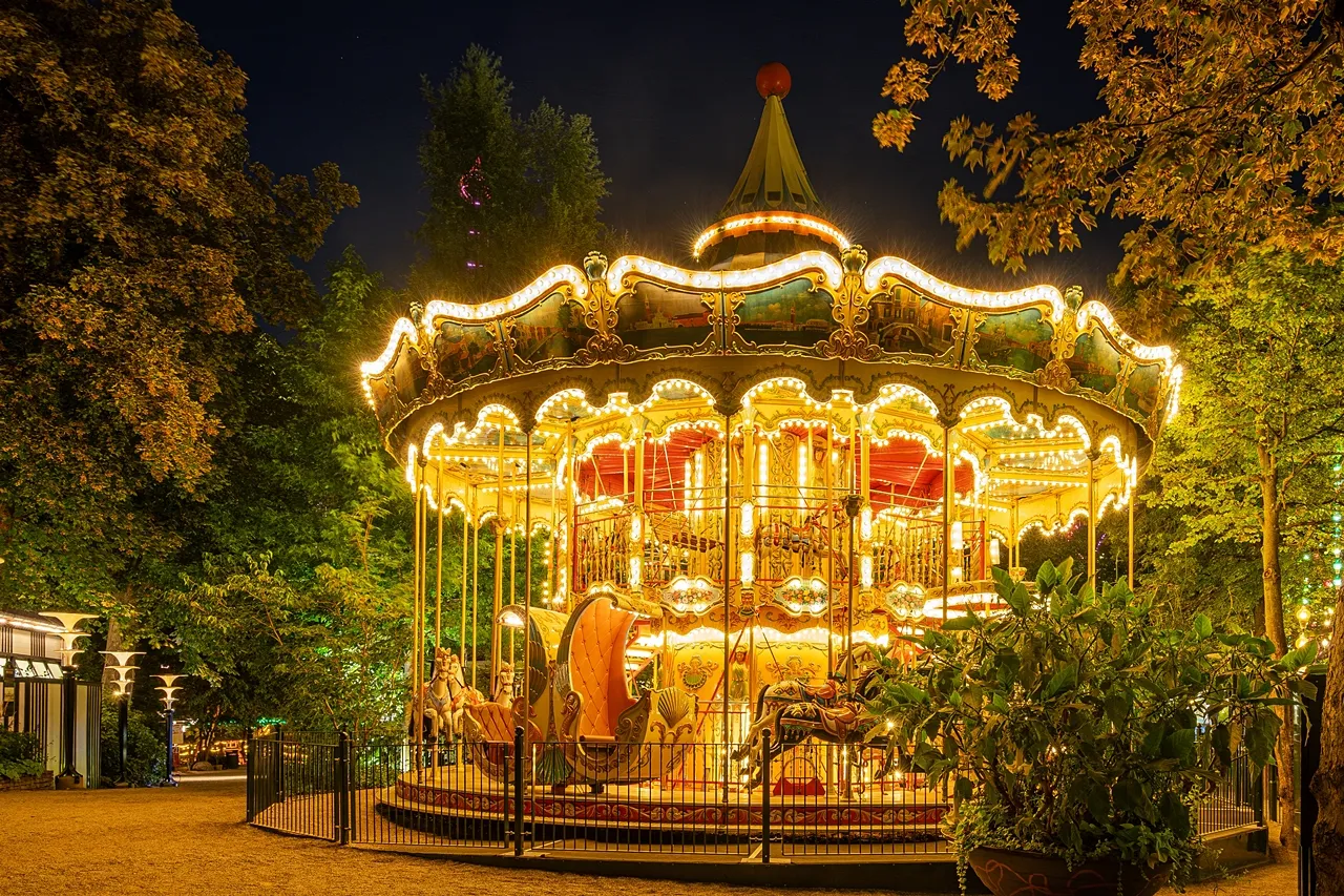 Antique carousel in Tivoli Gardens