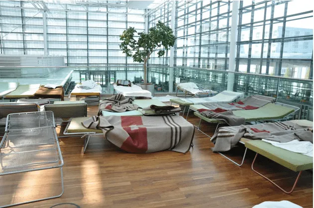 beds at Munich Airport
