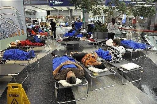 beds in the airport