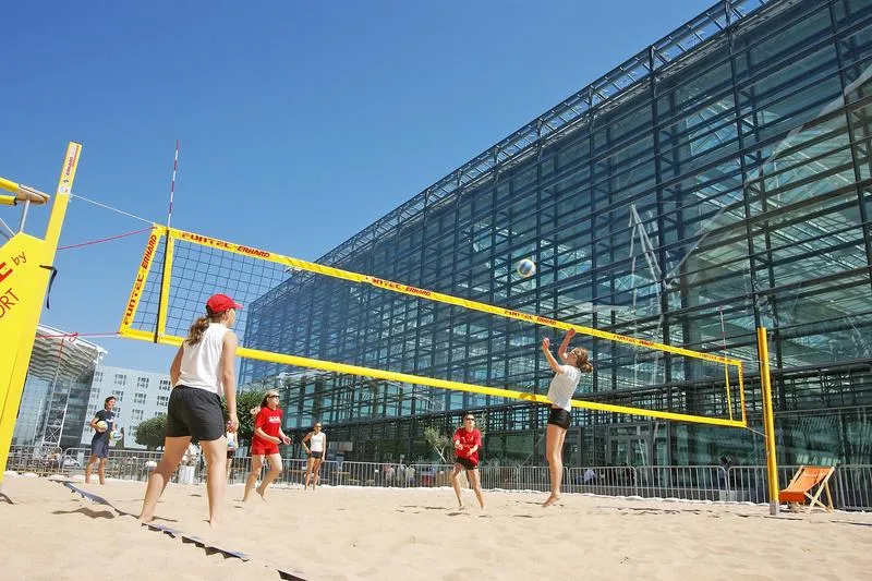 volleyball court at Munich airport