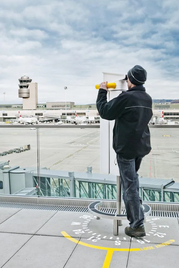 observation deck at Zurich airport