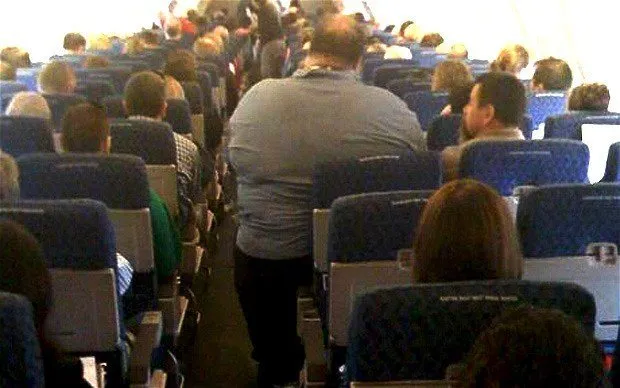 overweight passengers on a plane
