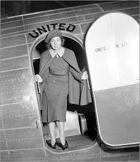 When and where did flight attendants appear?