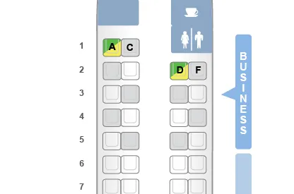 blocked business class seats
