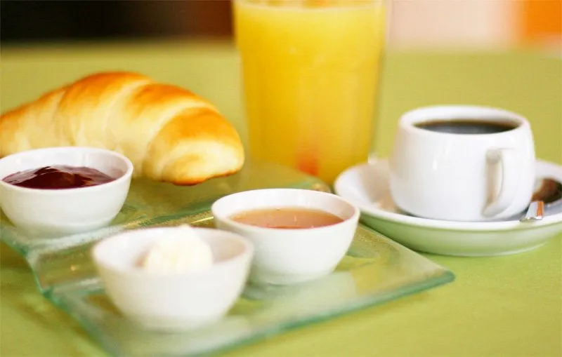 Continental breakfast in Paris