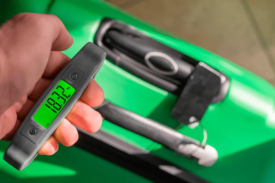 Overweight baggage on a plane