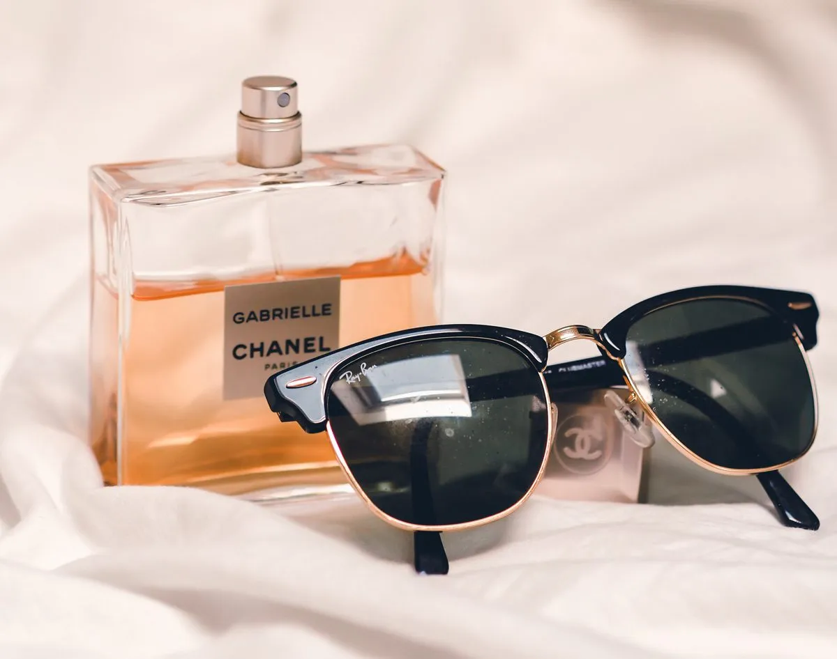 Chanel perfume and glasses