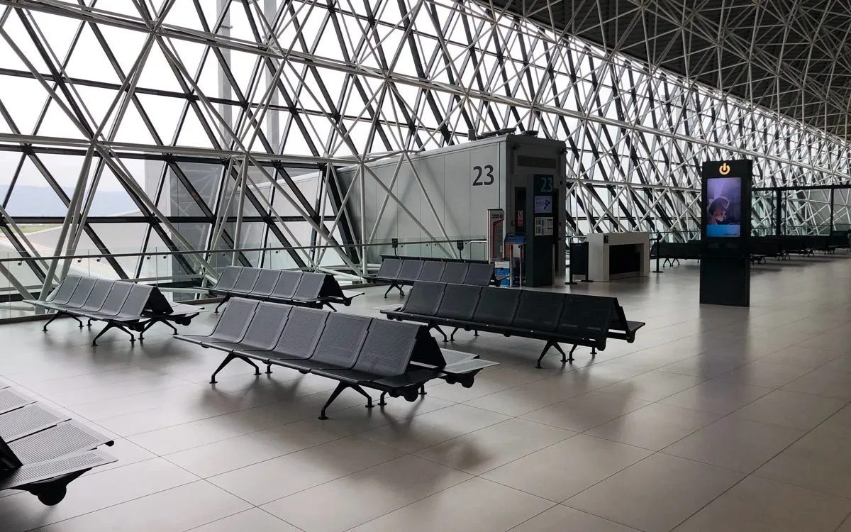 Empty waiting area at the airport