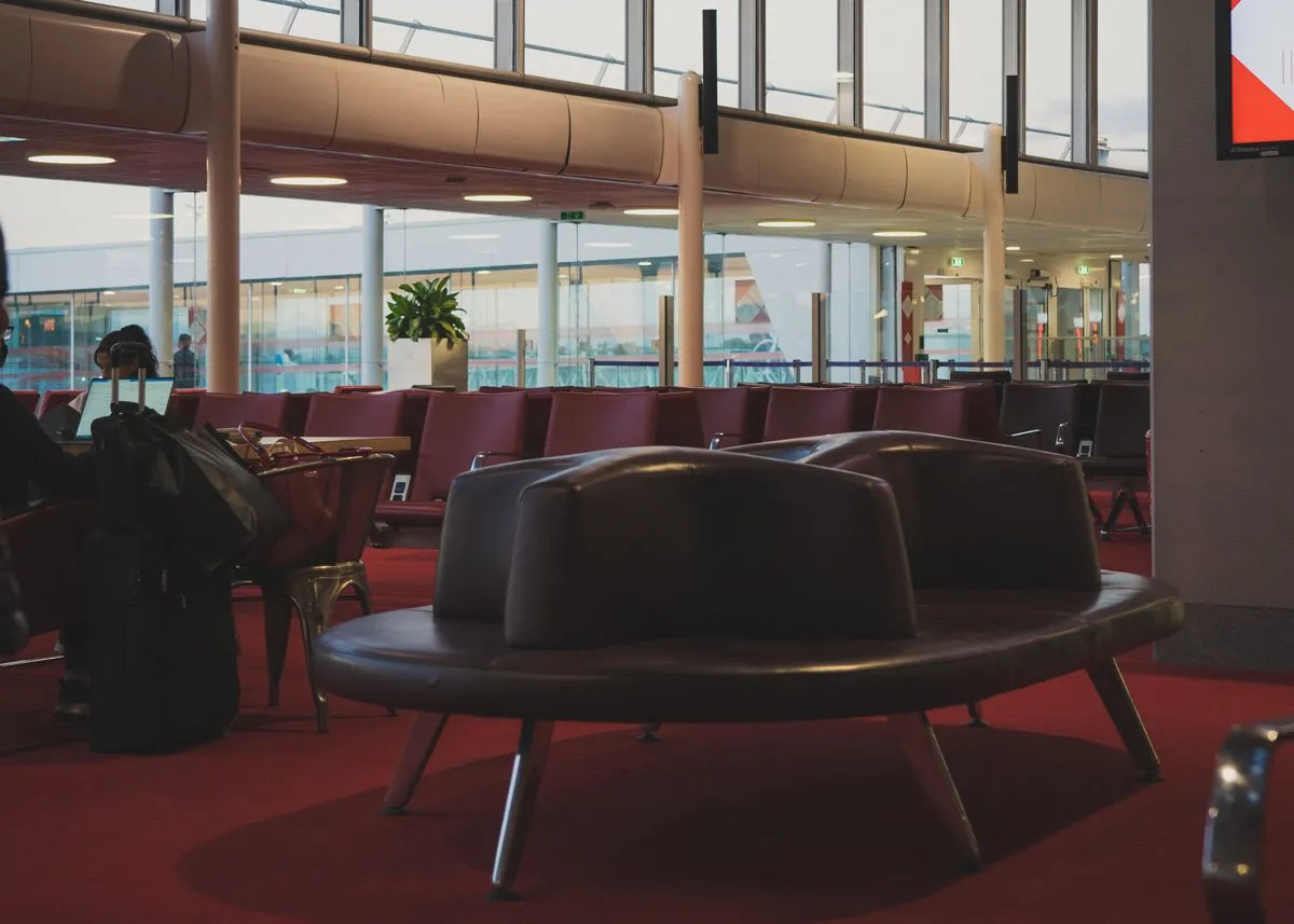 Waiting room at a French airport