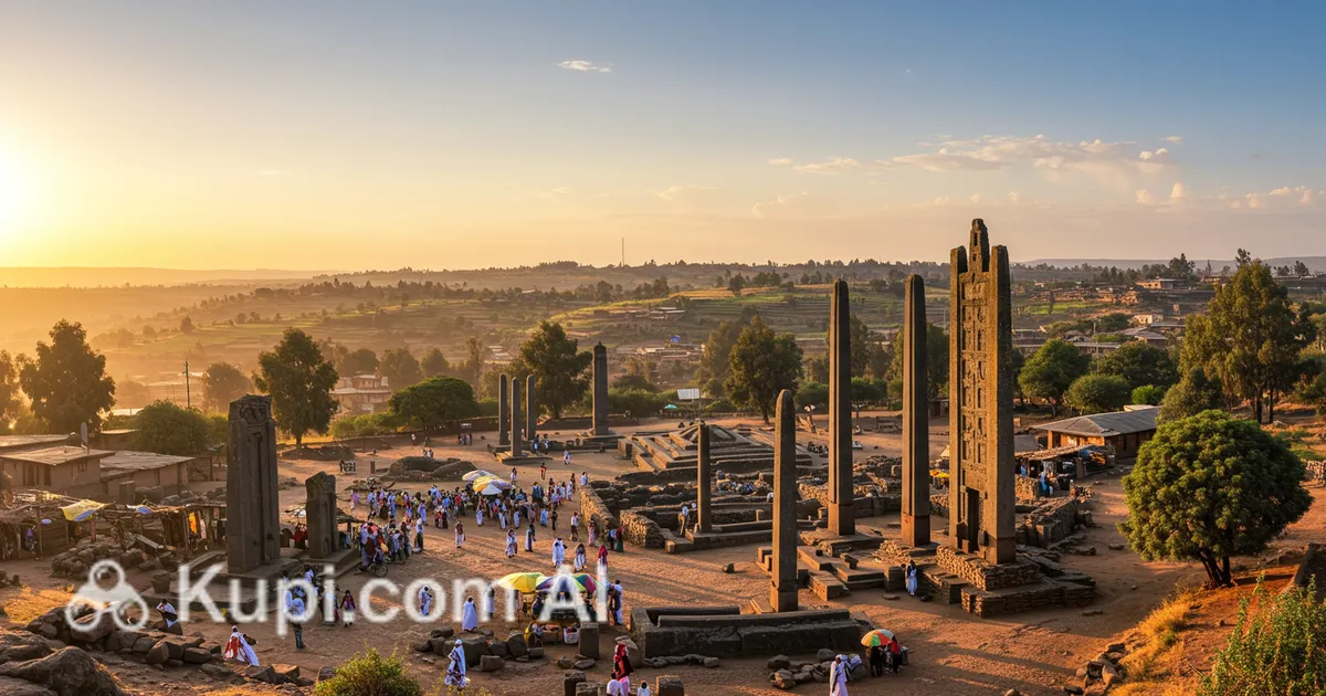 アクスム、エチオピアの　オブリスク (Aksum Ethiopia) The ruins of ancient Aksum | Horizons Unlimited