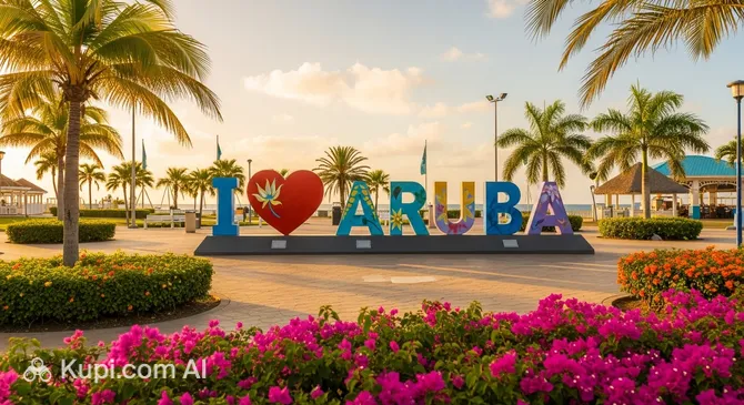 I Love Aruba Sign