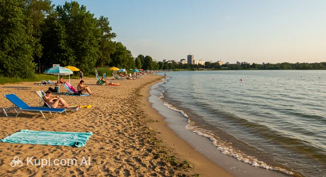 Komsomolskoye Lake Beach