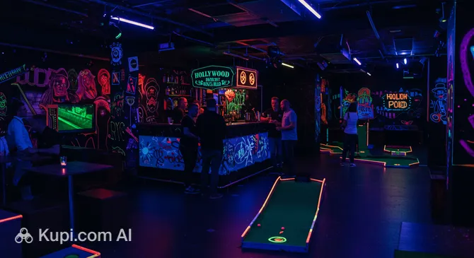 Hollywood Blacklight 4D Mini Golf Bar