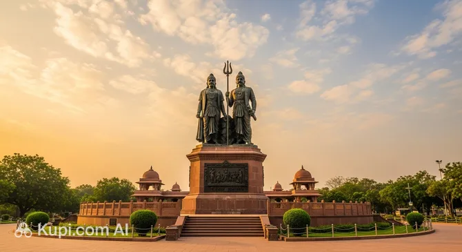 Raja Shankar Shah and Raghunath Shah Statue