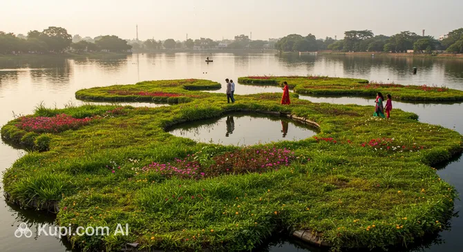 Gandhi Sagar Lake Floating Garden