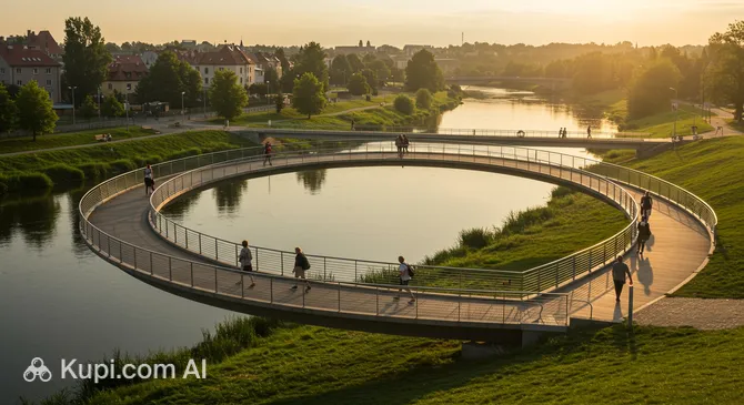 Round Pedestrian Footbridge