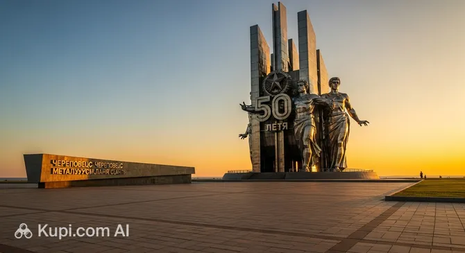 Monument to the 50th Anniversary of Cherepovets Metallurgical Plant