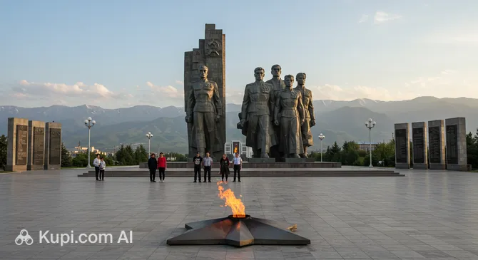 Monument and Eternal Flame to Participants of the Great Patriotic War
