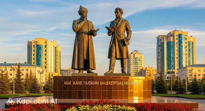 Monument to Abai and Pushkin