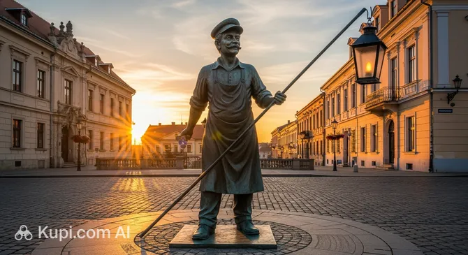 Statue of Lamplighter Uncle Kolya