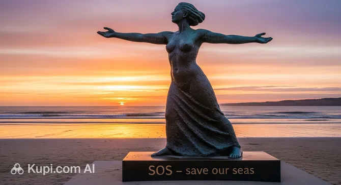 Bronze Woman SOS – Save Our Seas