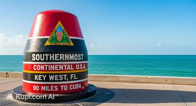 90 Miles to Cuba Marker